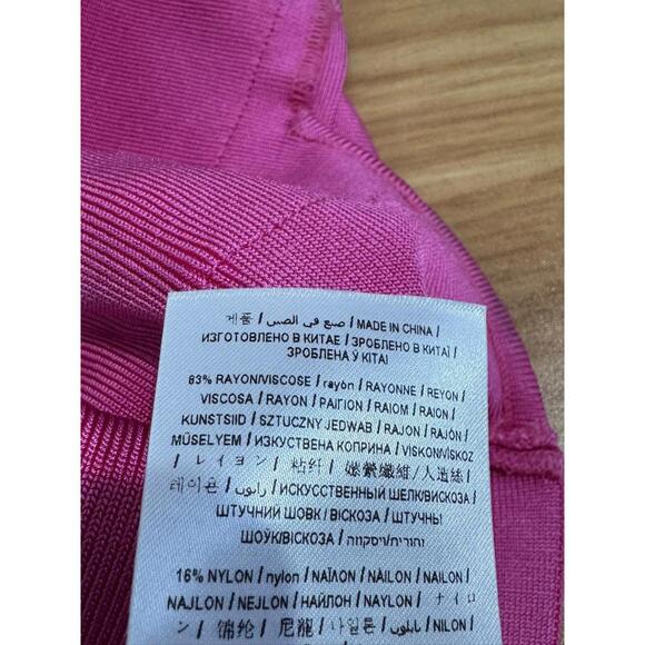Marciano Guess Pink Lace Up Side Clubwear Sleeveless Bodycon Dress Sz S NEW - Picture 6 of 6